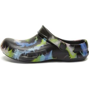 Haifago Non Slip Waterproof Clogs Shoes for Men, Standing All Day Comfortable Nurse and Chef Shoes for Men, Men's Oil-Proof Work Shoes for Food Service (9 Wide, Tie Dye)