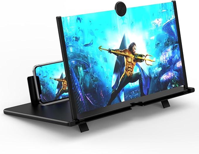 18 Inch Screen Magnifier for Cell Phone – 3D HD Magnifing Screen Enlarger Projector for Movies Videos and Gaming – Foldable Phone Stand Holder with Screen Amplifier–Compatible with All Smartphones 18 Inch Screen Magnifier for Cell Phone – 3D HD Magnifing Screen Enlarger Projector for Movies Videos and Gaming – Foldable Phone Stand Holder with Screen Amplifier–Compatible with All Smartphones
