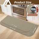COSY HOMEER Half Moon Kitchen Rug Non-Slip Washable Kitchen Sink Mat, 24" × 60"