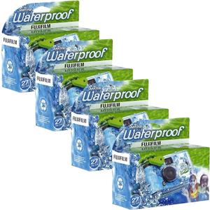 Fujifilm QuickSnap 800 Waterproof 35mm One-Time-Use Disposable Camera, 27 Exposures 4 -Pack