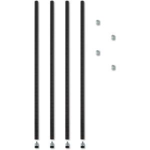 Alera ALE Stackable Posts For Wire Shelving, 36 "High, Black (Pack of 4)