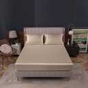 Homiest Taupe Satin Fitted Sheet King Size, Deep Pocket, Luxury & Ultra Soft Bedding