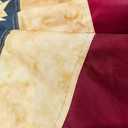 3x6 FT Tea Stained Antique US American Flag Bunting Half Fan Fully Pleated Embroidered Stars