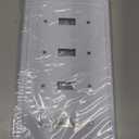 2-Pack Quad Toggle Light Switch Cover Plate, 4 Gang Metal Switch Plate Covers, Pure White Pearls Decorative Wall Plate, Corrosion Resistant