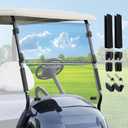 Panglong Golf Cart Windshield, Club Car Windshield with all Windshield Clips, Fold Down Windshield Anti-UV Impact Resistant Fits 2004-Up Club Car Precedent, Tempo, Onward Golf Carts-37.51"W X 31.89"H