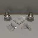 2 Pack Crystal Dummy Door Knobs, Non-Turning Single Side Dummy Door Knob, Brushed Nickel