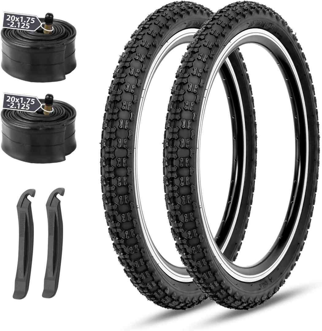 MOHEGIA Kids Bike Tire: 12.5/14/16/20 x2.125 Inch Folding Replacement Bicycle Tire,Compatible with BMX, MTB and Children Racing