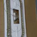 33.4'' LED Gold Chandelier, Modern Crystal Chandelier, Rectangular Dining Room Light Fixture for Kitchen Island Living Room