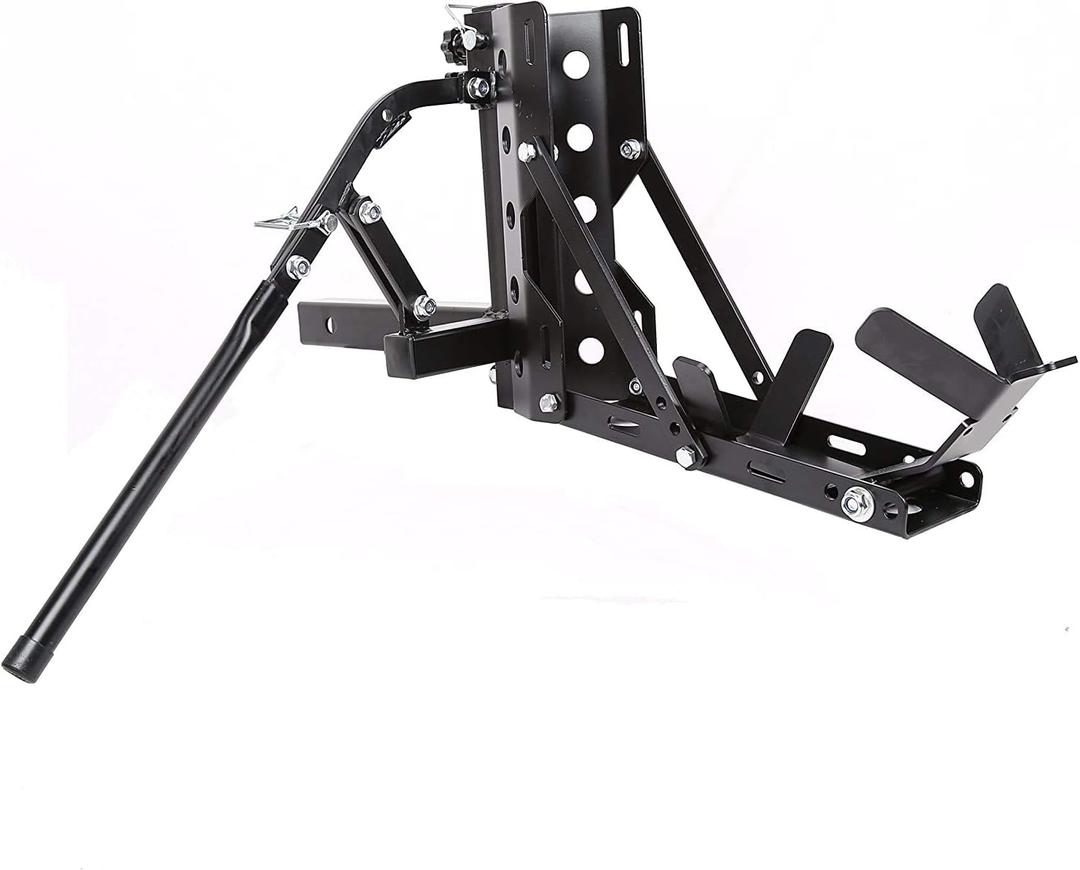 ECOTRIC 800LBS Motorcycle Trailer Hitch Scooter Hauler Mount Rack 2" Motorcycle Tow Carrier Receiver Heavy Duty Steel