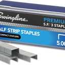Swingline 35440 S.F. 3 Premium Chisel Point 105 Count Half-Strip Staples 5000/Box