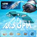 Saker Handheld Pool Vacuum for Above Ground Pool, Cordless Pool Cleaner with Telescopic Pole, 18.5 GPM Powerful Suction, 60-Min Runtime Rechargeable for Inground Pools, Spas, Hot Tubs
