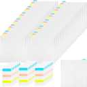 48 Pieces Scrapbook Paper Storage Organizer with Label Stickers, 12.6 x 13 Inch Paper Storage Organizer with Sealing Design PVC and Acid-Free for Holding Scrapbook, Vinyl, Photos