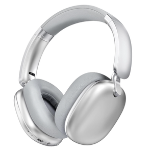 RORSOU C6 Active Noise Cancelling Headphones, Wireless Over Ear Bluetooth Headphones, 60H Playtime, Lightweight Folding Deep Bass Comfort Fit Ear Cups Headset with Mic for iPad/Travel/PC/Home Silver