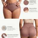 FeelinGirl Shapewear for Women Tummy Control Mid-Waist Body Shaper Faja Shorts Lace Under No Padding Shorts (Beige, M)