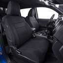 coverdream Custom Fit Seat Covers for 2016-2023 Toyota Tacoma Double Cab/Crew Cab SR,SR5,TRD Off Road,TRD Pro,TRD Sport,Limited,Fully Covered,UV Resistant Polyester Seat Protector (Full Set,Black)