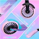 Nattork Kick Scooter for Age 6+ Kids Teens Adults, Max Load 240 LBS, Adjustable Height Foldable with 8" Large Wheels, Anti-Shock Suspension