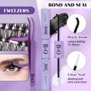 DIY Lash Extension Kit 280pcs Individual Lashes Cluster D Curl Eyelash Extension Kit Lash Clusters with Lash Bond and Seal and Lash Applicator Tool (KIT,40D+50D-D-9-16MIX)