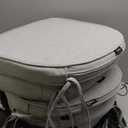 SUNROX Gel Memory Foam Chair Cushions, FadeShield Water-, Stain-Resistant Durable Reversible Seat Cushion Pads with Ties for Indoor/Outdoor Kitchen Dining Office, 17"x16", Set of 6, Heather Grey