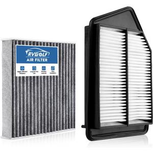 Engine+Cabin Air Filters Set Fit for 2013-2017 Honda Accord 2.4L, 2015-2020 Acura TLX 2.4L(All Not for Hybrid) Engine Air Filter for My Car Replacement Automotive Accessories CF10134 CA11476