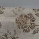 jinchan Floral Linen Tier Curtains 24 Inch Farmhouse Cafe Curtains Rod Pocket Country Flower Drapes for Small Windows for Kitchen Laundry Room Bathroom RV 2 Panels Light Filtering Taupe on Beige