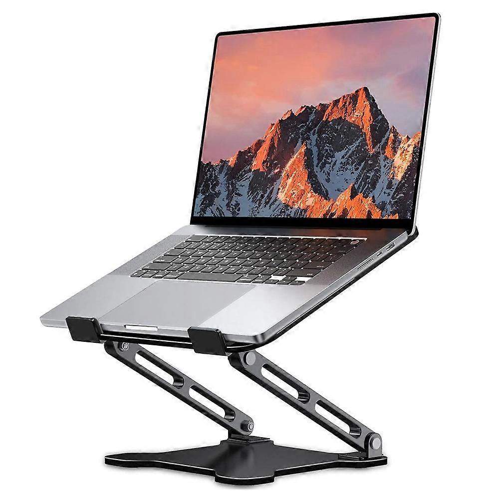 Sturdy and Portable Ergonomic Laptop Stand for Desk, Adjustable Riser, Fits all Laptops and Notebooks 10-15.6 inch , Silver