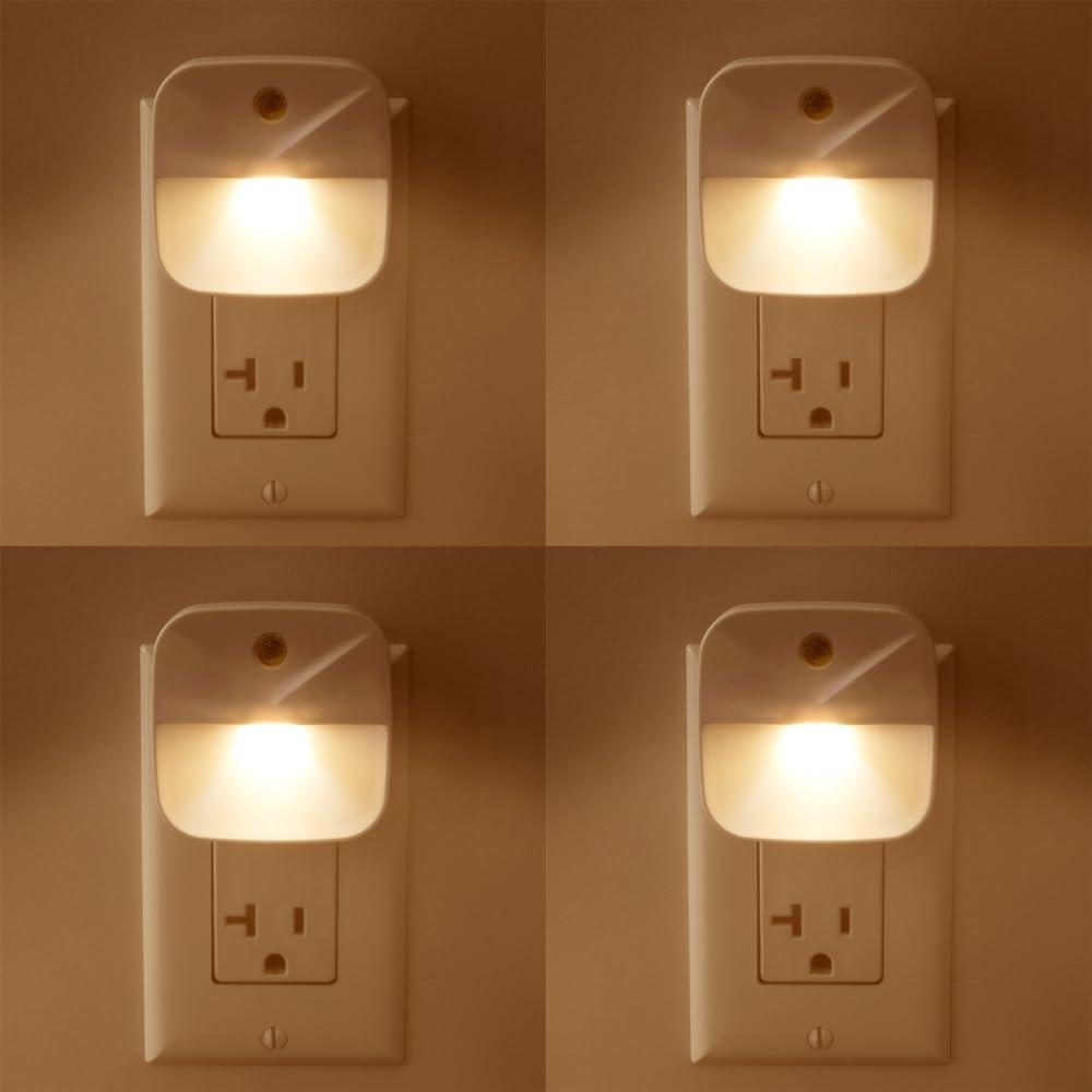 2 x Aultra Night Light LED Night Lights Plug Into Wall - Super Smart Dusk to Dawn Sensor Activated, Automated On & Off, Used for Kitchen, Bathroom, Home Improvement, Bedroom – 4 Pack