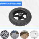 Electric Scooter 200x50 Solid Tire & Plastic Hub 8"x2" Solid Tyre Tubeless Tire with 10mm Bearing Explosion Proof for Electric Scooter Balance Bike Toddler Bike Strollers