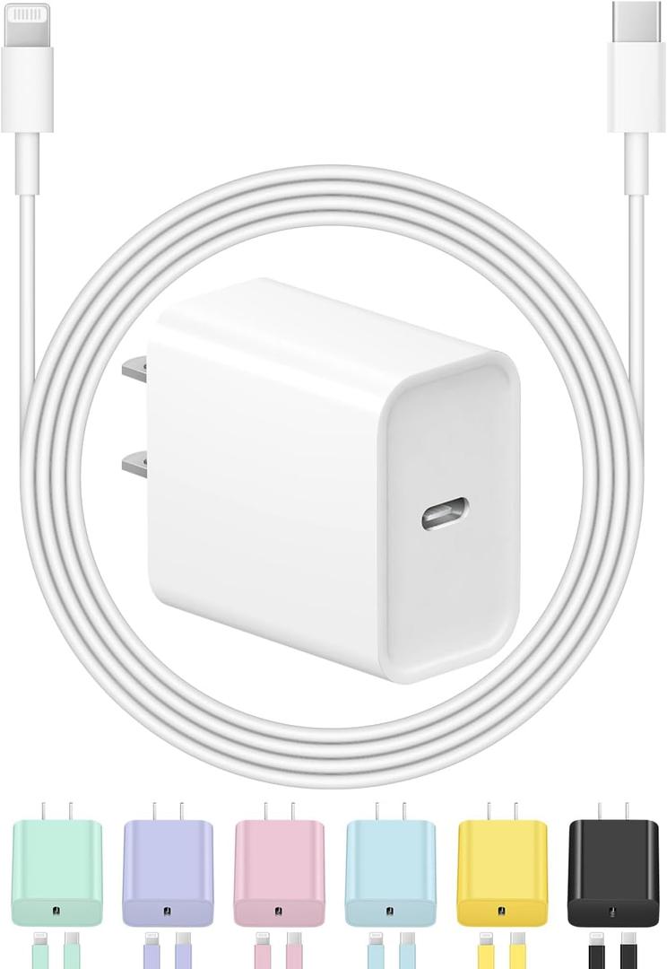 ROMITAZ iPhone Charger Fast Charging USB C Charger Block Type C Chargers Fast Charging 20W PD Wall Chargers with 6FT Cord for iPhone 14/14 Pro Max/13/13 Max/12/12 Pro Max/iPad (White)
