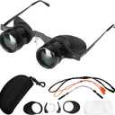 Hands-Free Binocular Glasses for Enhanced Viewing - HD Clarity, Lightweight & Portable, Adjustable Focus, Perfect for Bird Watching, Sports, Concerts, Vision Impairment - User-Friendly