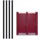 Lounsweer 4 Pack PVC Bathroom Privacy Strip, 29.5 x 0.3 x 1.4 Inch, Black