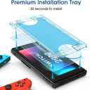 amFilm Auto-Alignment OneTouch for Nintendo Switch 6.2" 2017 Screen Protector, Tempered Glass, 30 seconds Installation, Bubble Free, Anti-Scratch, Touch Sensitive, Ultra-Clear [2 Pack]