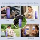 Momcozy 22oz Portable Breast Milk Cooler for Outdoor, Life Saver with 360 Total Cooling for 24 Hours, Larger Capacity Travel Breastmilk Chiller with 2pcs Baby Bottles for Breastmilk Storage