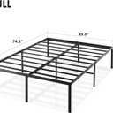 Best Price Mattress 16 Inch Metal Platform Bed Frame, Heavy Duty Steel Slats, Black, Full (SPSC-16BK-F)