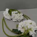 BLEUM CADE 4 Pcs White Hydrangea Artificial Flowers with Stems, 18In Large Fake White Flowers, Faux Hydrangea Flower for Home Decor Spring Wedding Table Centerpieces Decoration