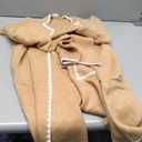 GraceSelect Womens Khaki Long Sleeve Maxi Cardigan, Open Front Oversized Knitted Sweater Coat, Casual Lapel Warm Overcoat with Pockets XL 