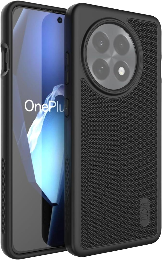 TUDIA [Military Grade Designed for OnePlus 13R Case 5G (2025), [MergeGrip] DropTested Dual Layer Shockproof Slim Rugged Tough Heavy Duty Protective Phone Cases (Black)