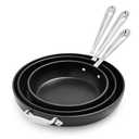 All-Clad Black Nonstick 12" Skillets Set of 3, 834, 1034, 1234