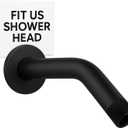 For DELTA and MOEN Shower Arm, 6 Inch Shower Head Extension Arm with Flange, Wall-Mounted For Fixed Shower Head & Handheld Showerhead,Matte Black