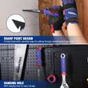 WORKPRO Drywall Saw, 6-inch Jab/Keyhole/Wallboard/Sheetrock Cutting Tool with Ergonomic Handle, Triple Ground Teeth, Faster Cutting Drywall Cutter with 8-TPI Bi-metal Blade (Blue)