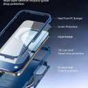 iPhone 17 Pro Case,Compatible with Magsafe,2X Screen Protector, Heavy Duty Protection, Rugged Phone Cover for iPhone 17 Pro 6.3 inchs ,Navy Blue