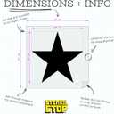 Star Stencil 24 x 24 Inches, Reusable Stencil for Painting on Wood, Walls, Fabric, Canvas, and DIY Crafts Durable Plastic for Art and Home Decor