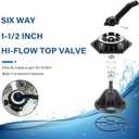 Replace Part for 272531 Hi-Flow Top Valve Assembly Suitable for 262504, 262505, and 262506 Six-Way 1-1/2" Filter Valve