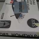 ZOES HOMEWARE Metal Mesh Panel Tabletop Ironing Board | Foldable Iron Board | Heavy Duty Small Iron Board with Heat Resistant Cover and 100% Cotton 8mm Thicken Pad | 31.5"x11.8"x6.2" (Black/Grey)