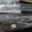 EAST OAK Courtyard Patio Furniture Set, 4-Piece Outdoor Patio Set with Sofa, Removable & Washable Deep Seating Cushion, Tempered Glass Table, Outside Patio Conversation Sets, Black & Dark Grey (Courtyard-light Coffee & Beige)