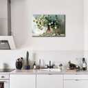 Nature Eucalyptus Canvas Wall Art for Kitchen Sage Green Wall Decor Mason Jar Green Leaf Bouquet Picture 16x24", Watercolor Botanical Posters Prints Painting Artwork for Living Room Home Decorations