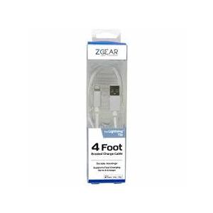 zgear 4 braided spin metal tip cbl wh