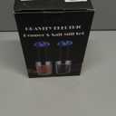 XinXu Gravity Electric Pepper and Salt Grinder Set, Adjustable Coarseness, Battery Powered with LED Light, One Hand Automatic Operation, Black -2 Pack