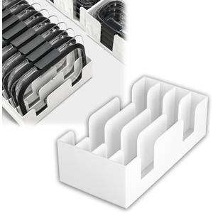 Lid organizer for Rubbermaid Brilliance series containers, Stackable Lid Holder Rack, Plastic lid storage solution to save kitchen cabinet space (1112ml lid storage rack)