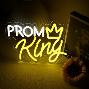 ASDGGBL PROM King Neon Sign Graduation Congratulations Graduation Party Decor Wall Art Sign Prom King Congratulations Sign for Birthday Wedding Graduation Party Gift Wall Decor