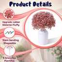 30 Pcs Pink Artificial Baby's Breath Flowers, Lifelike Rubber Fake Gypsophila Bouquets, 8.26" Short Stems with 1350 Blooms for Wedding Centerpieces, DIY Floral Arrangements & Home Decor